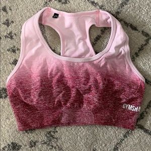 Gymshark pink ombré sports bra size small